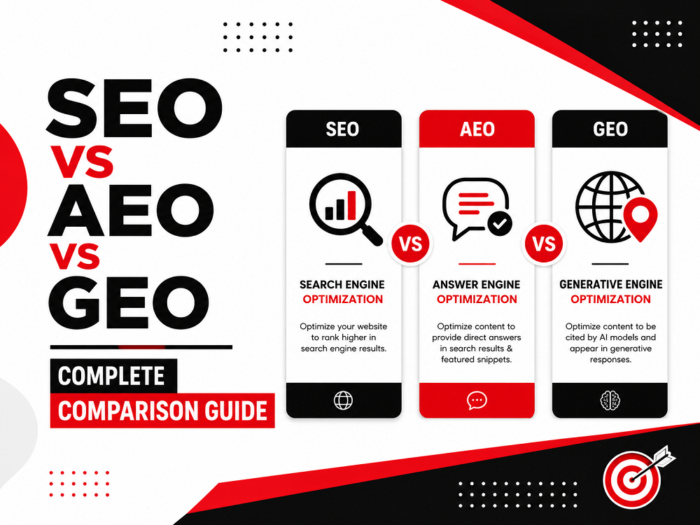 SEO vs AEO vs GEO: Complete Comparison Guide